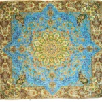 رومیزی ترمه ثمین آبی فیروزه